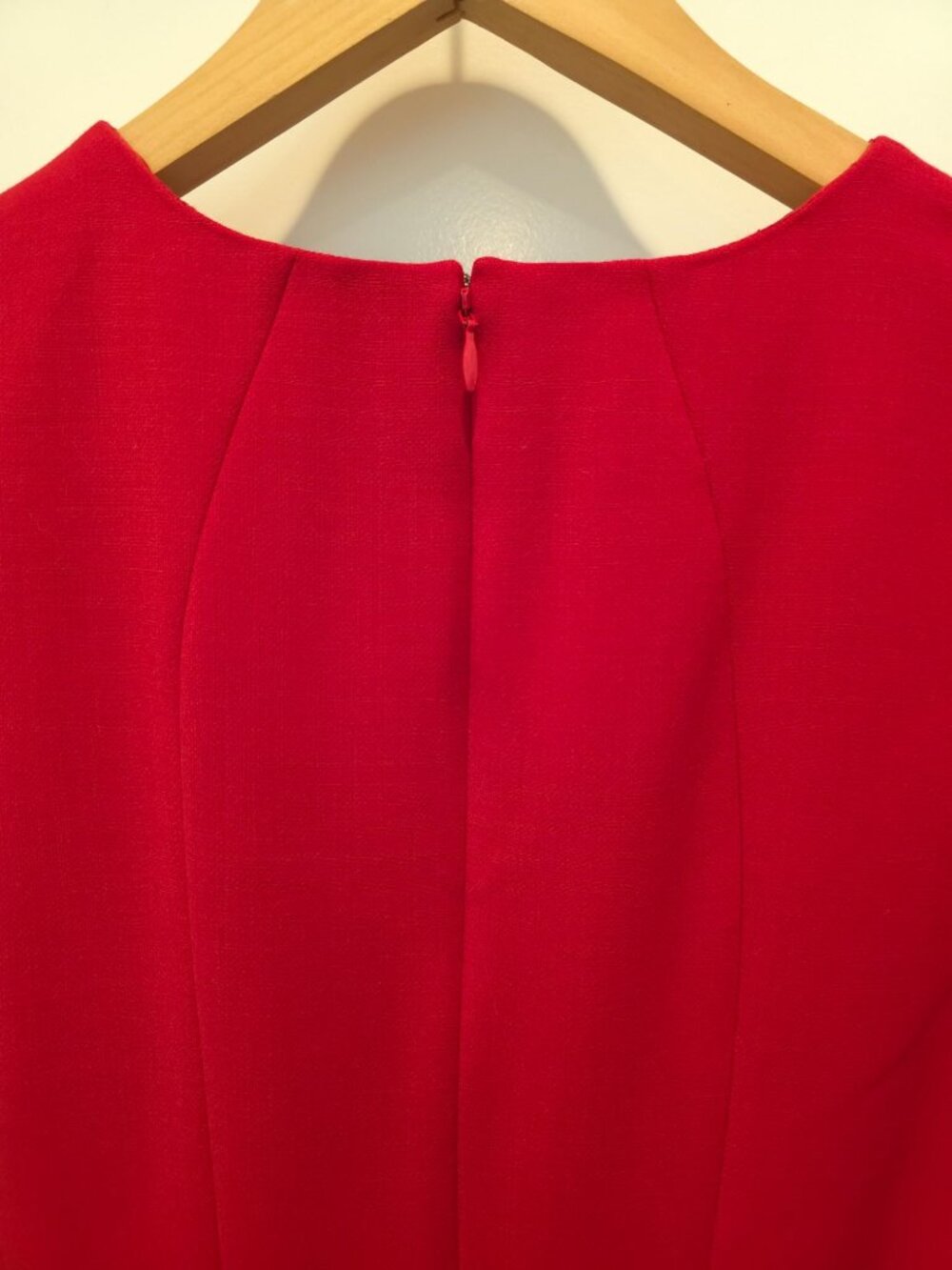 Brooks Brothers Red Sleeveless Ruffle Hem Wool Blend Lined Dress Women's Sz 6 - Picture 4 of 8